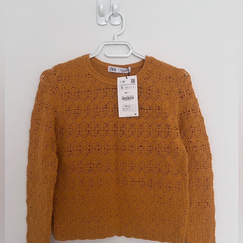 ZARA sweater set cropped top and pencil skirt